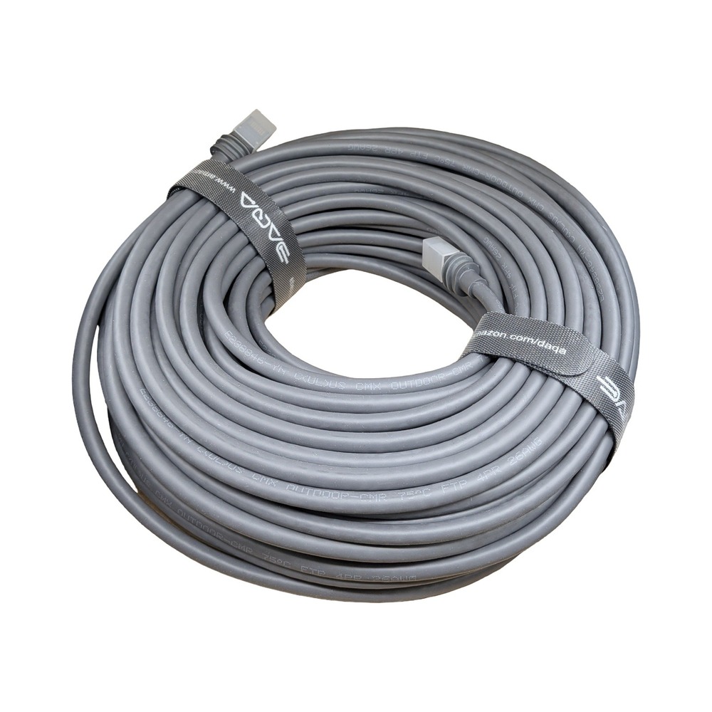 DAQA 100ft Starlink Replacement Cable Gray Outdoor CMX 26AWG‎ FTP 75C E238846-TM